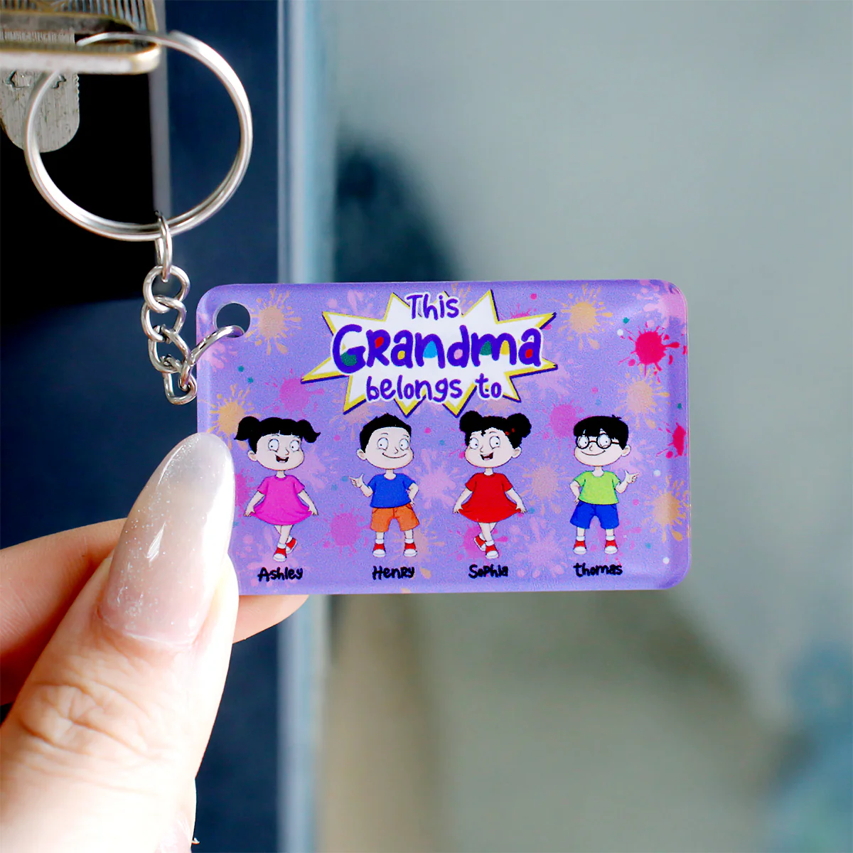 This Grandma Belong To Adorable Kids Personalized Keychain, Gift For Grandma - Image 7
