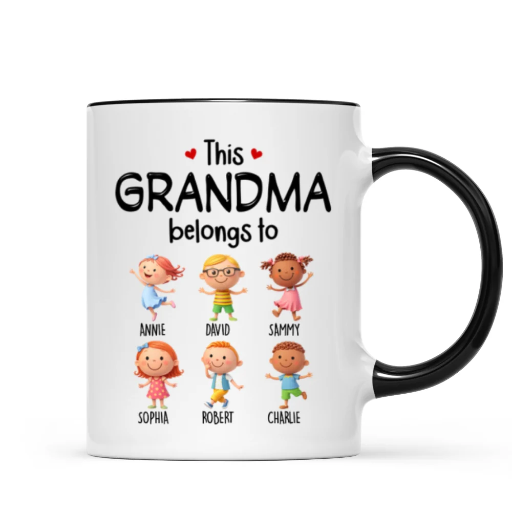This Grandma Belongs to Cute Grandkids - Personalized Mug - Heartfelt Gift for Grandma - Image 10