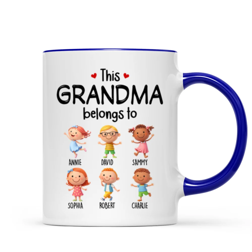 This Grandma Belongs to Cute Grandkids - Personalized Mug - Heartfelt Gift for Grandma - Image 11