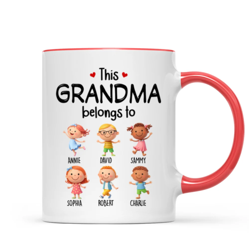This Grandma Belongs to Cute Grandkids - Personalized Mug - Heartfelt Gift for Grandma - Image 12