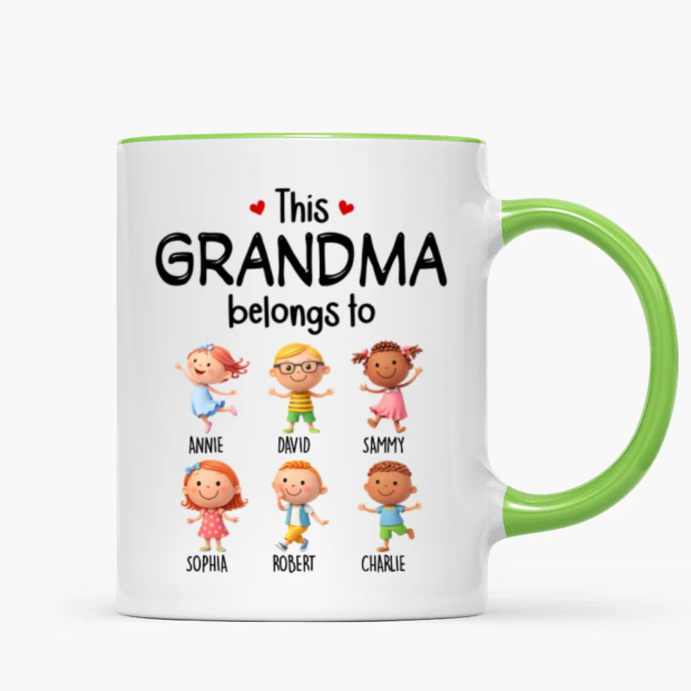 This Grandma Belongs to Cute Grandkids - Personalized Mug - Heartfelt Gift for Grandma - Image 15