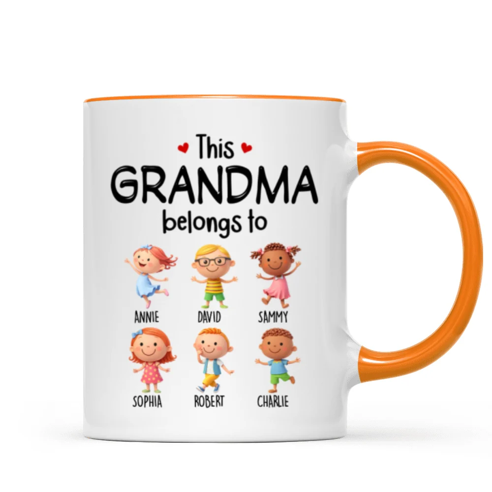 This Grandma Belongs to Cute Grandkids - Personalized Mug - Heartfelt Gift for Grandma - Image 16