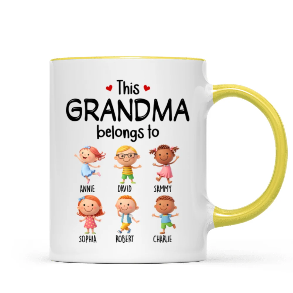 This Grandma Belongs to Cute Grandkids - Personalized Mug - Heartfelt Gift for Grandma - Image 17