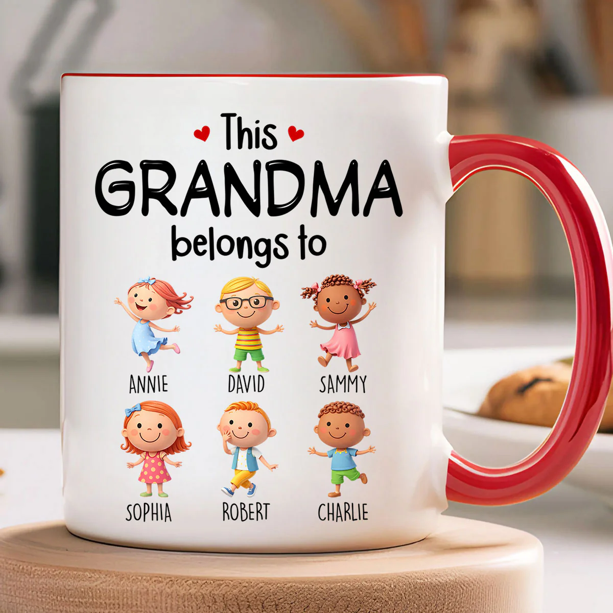 This Grandma Belongs to Cute Grandkids - Personalized Mug - Heartfelt Gift for Grandma - Image 3