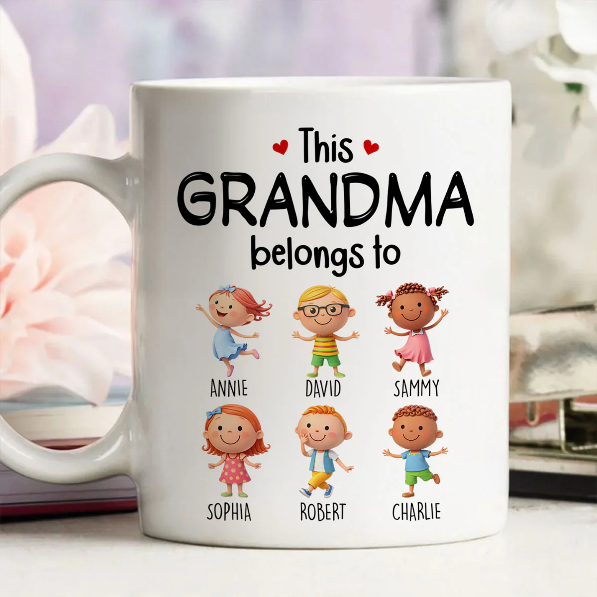 This Grandma Belongs to Cute Grandkids - Personalized Mug - Heartfelt Gift for Grandma - Image 4