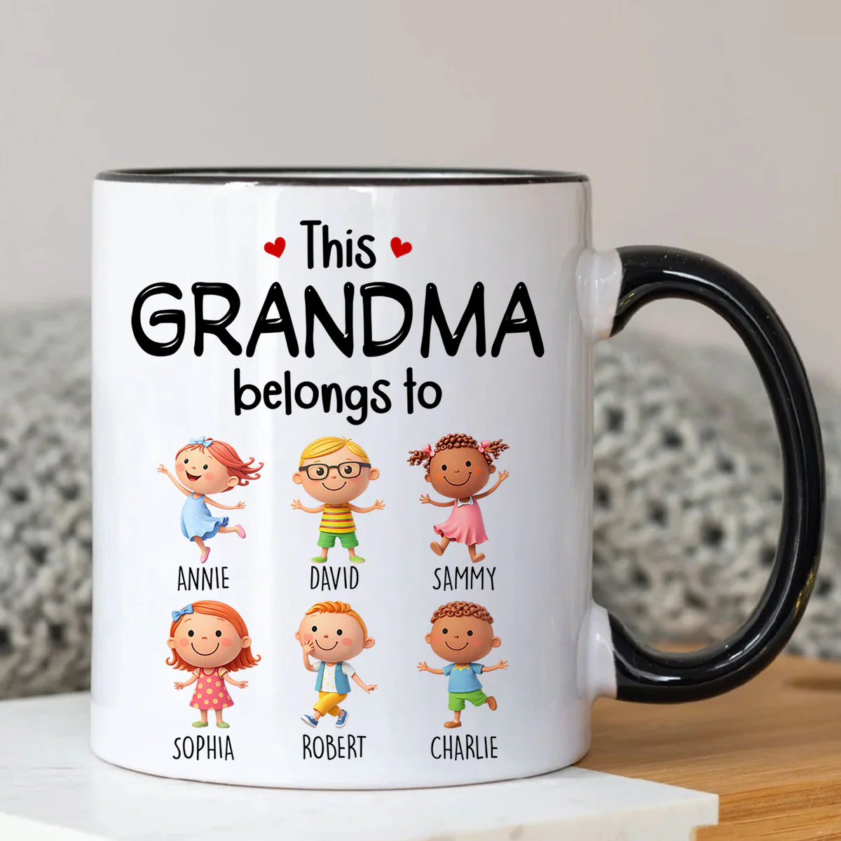 This Grandma Belongs to Cute Grandkids - Personalized Mug - Heartfelt Gift for Grandma - Image 8