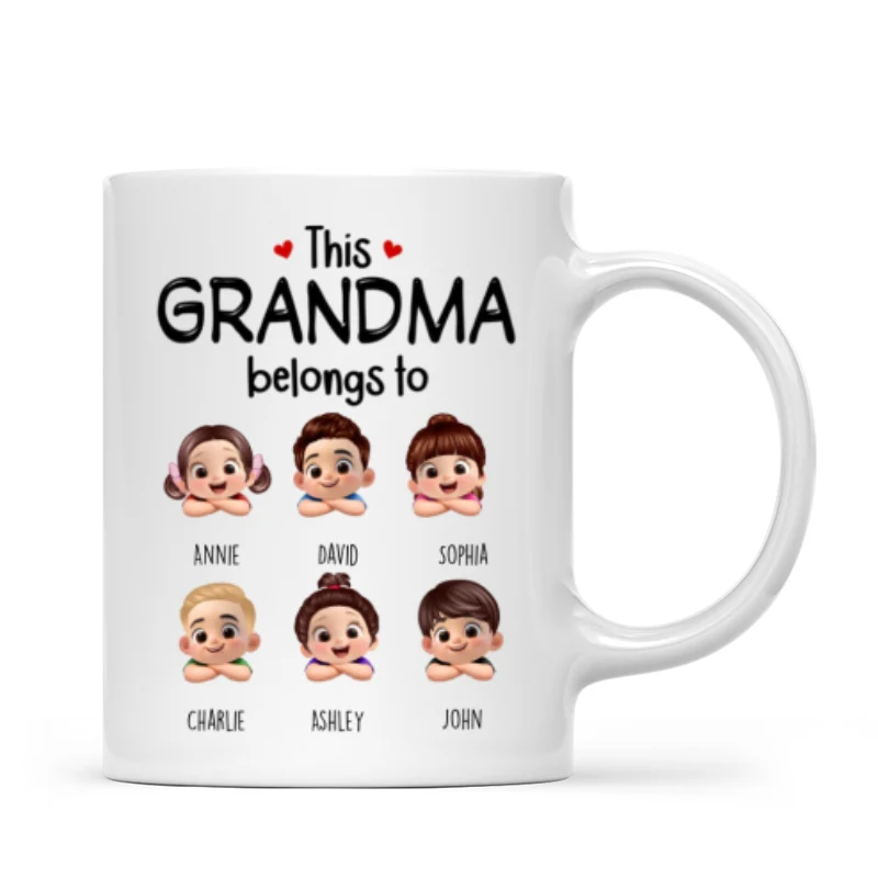 This Grandma Belongs to Cute Grandkids - Personalized Mug - Heartfelt Mother's Day Gift for Grandma - Image 6