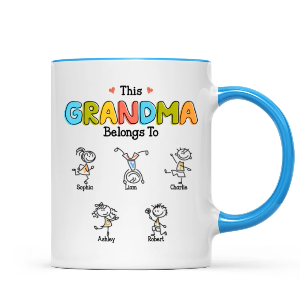 This Grandma Belongs To Drawing Personalized Mug - Image 10