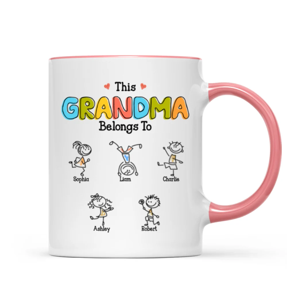 This Grandma Belongs To Drawing Personalized Mug - Image 11