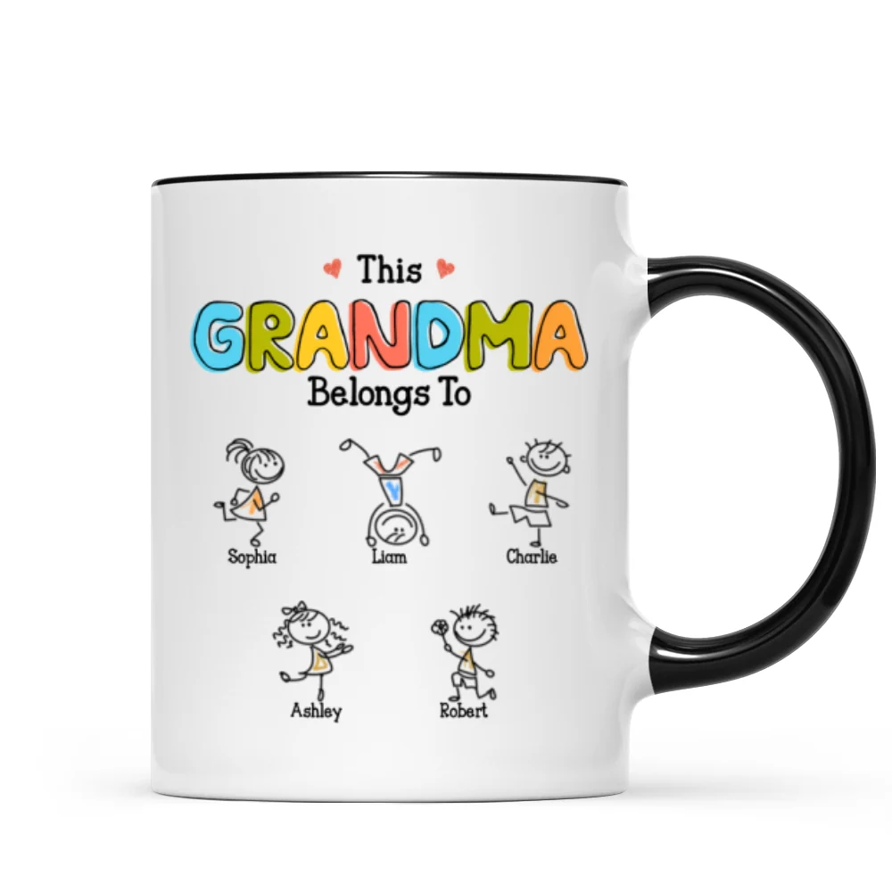 This Grandma Belongs To Drawing Personalized Mug - Image 7