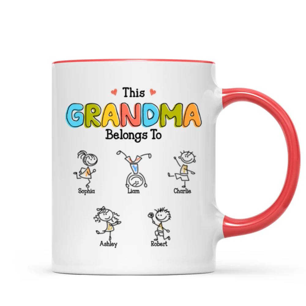 This Grandma Belongs To Drawing Personalized Mug - Image 9