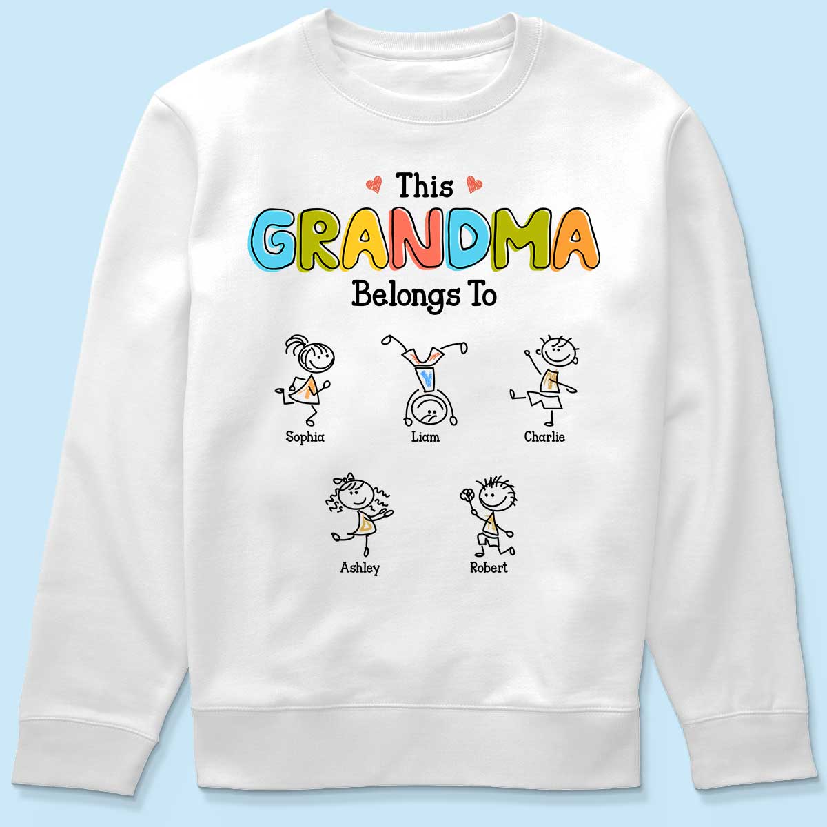 This Grandma Belongs To Drawing Personalized Shirt - Image 7