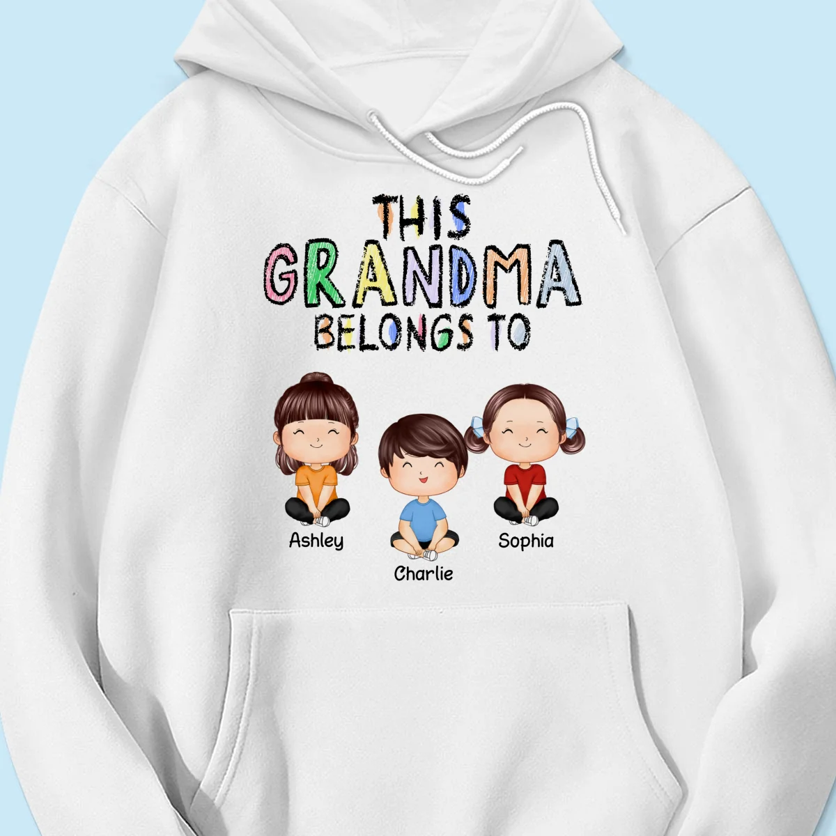 This Grandma Belongs To Grandkids Crayon Personalized Shirt - Image 15