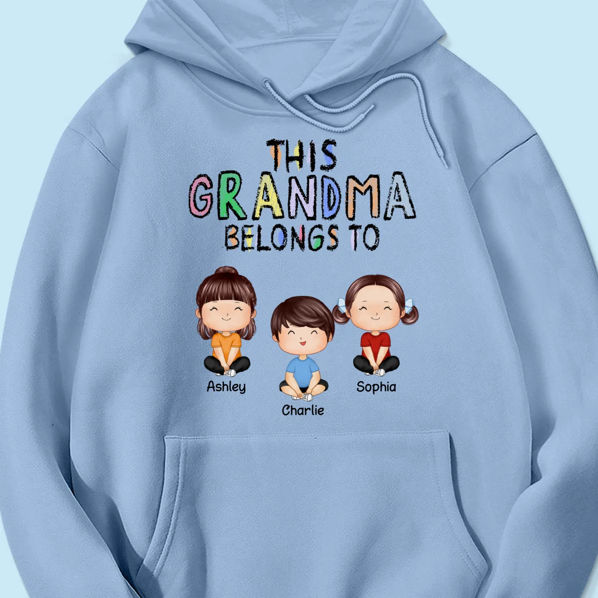This Grandma Belongs To Grandkids Crayon Personalized Shirt - Image 18