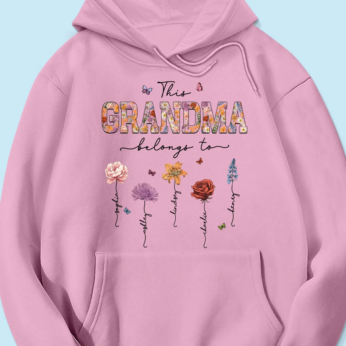 This Grandma Belongs To Vintage Birth Month Flowers Personalized Shirt - Image 17