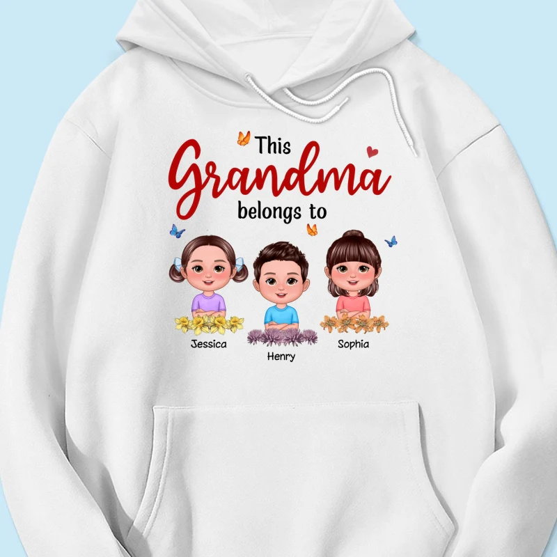 This Grandma Mom Belongs To Birth Month Flowers Cute Kids Personalized Shirt, Gift for Moms, for Grandmas - Image 18