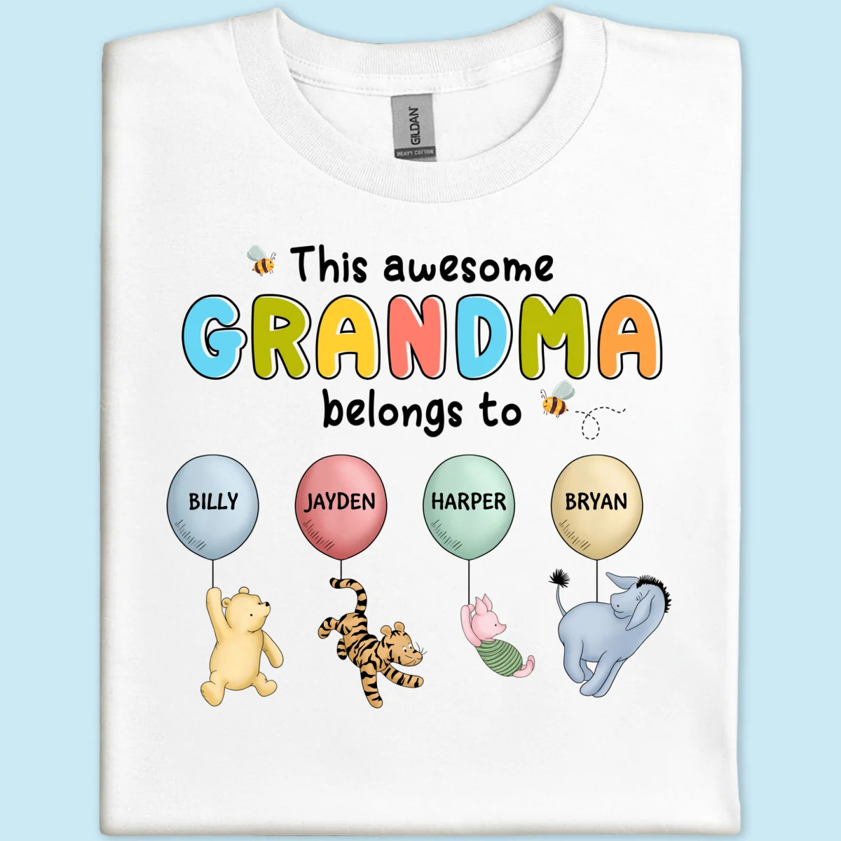 Bring Storytime to Life - Show Your Pride On a Timeless 'Winnie The Pooh' Shirt - Customized By You, Gift For Grandma, Gift For Mom - Image 11