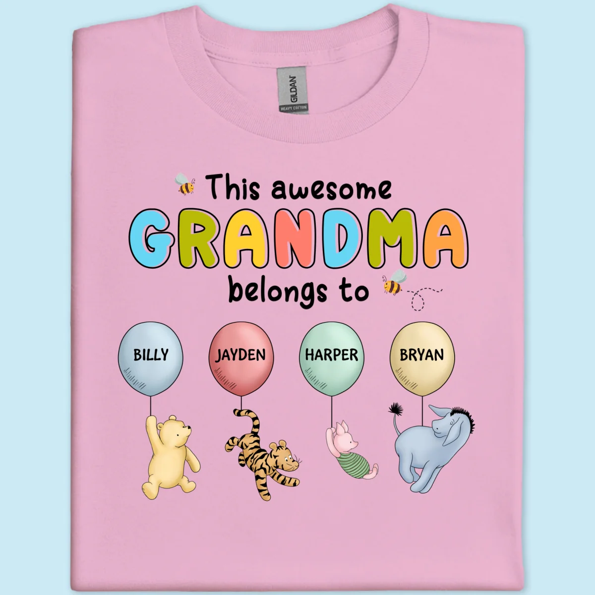 Bring Storytime to Life - Show Your Pride On a Timeless 'Winnie The Pooh' Shirt - Customized By You, Gift For Grandma, Gift For Mom - Image 12