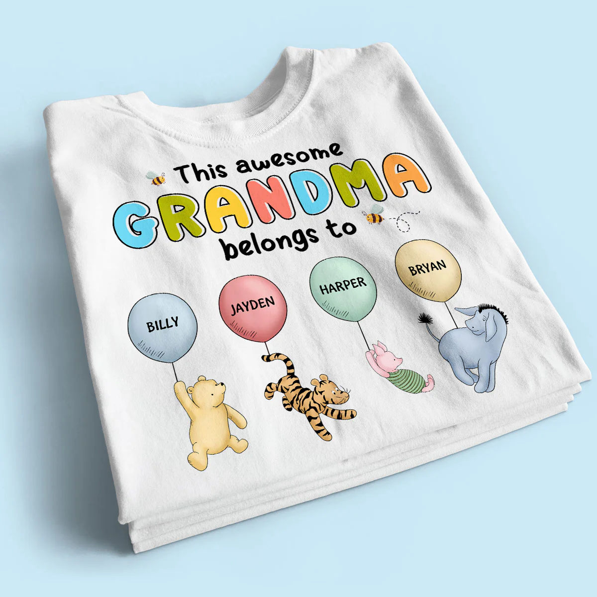 Bring Storytime to Life - Show Your Pride On a Timeless 'Winnie The Pooh' Shirt - Customized By You, Gift For Grandma, Gift For Mom - Image 2
