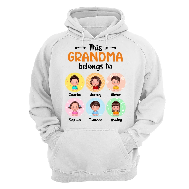 This Grandma Mom Belongs To Doll Kids Pattern Circles Personalized Shirt - Image 13