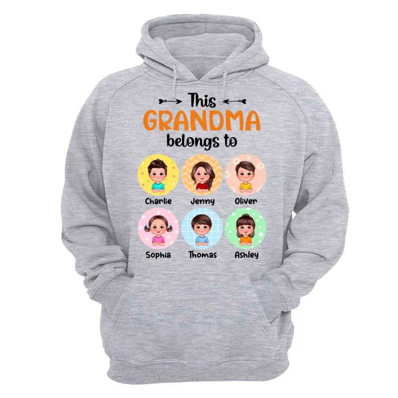 This Grandma Mom Belongs To Doll Kids Pattern Circles Personalized Shirt - Image 14