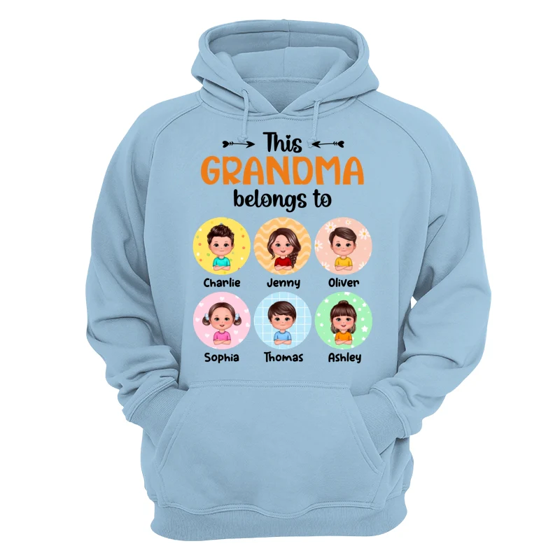 This Grandma Mom Belongs To Doll Kids Pattern Circles Personalized Shirt - Image 16