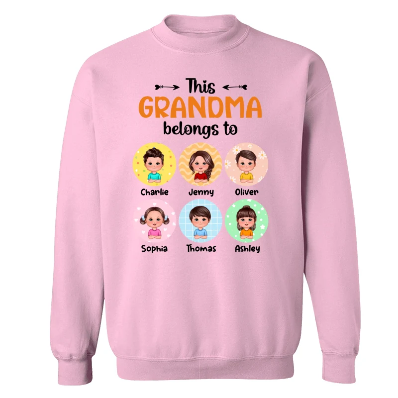 This Grandma Mom Belongs To Doll Kids Pattern Circles Personalized Shirt - Image 19
