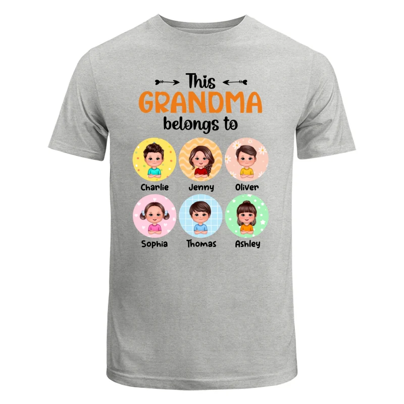 This Grandma Mom Belongs To Doll Kids Pattern Circles Personalized Shirt - Image 6