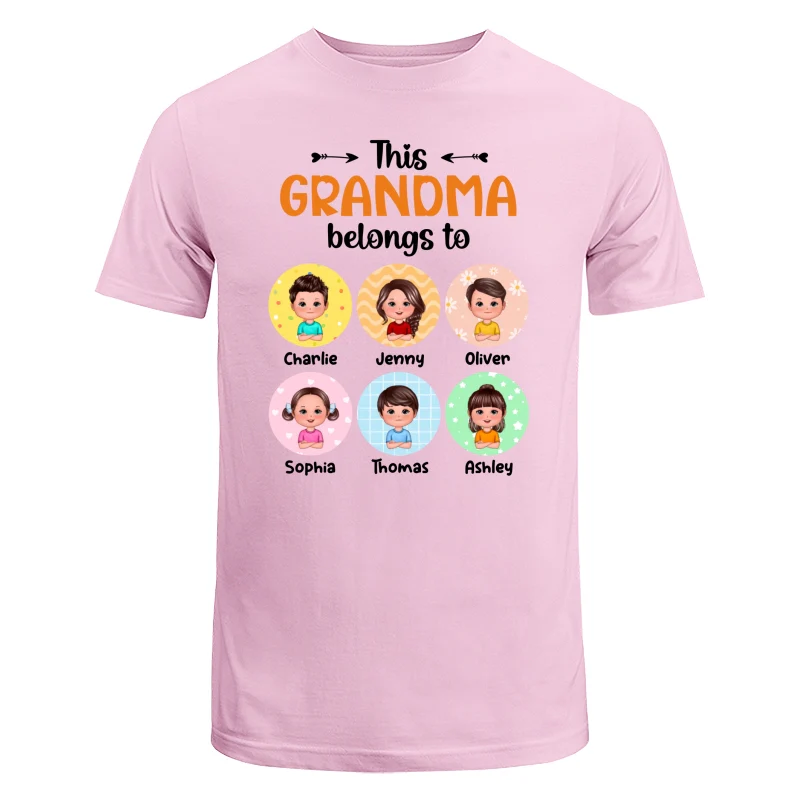 This Grandma Mom Belongs To Doll Kids Pattern Circles Personalized Shirt - Image 7