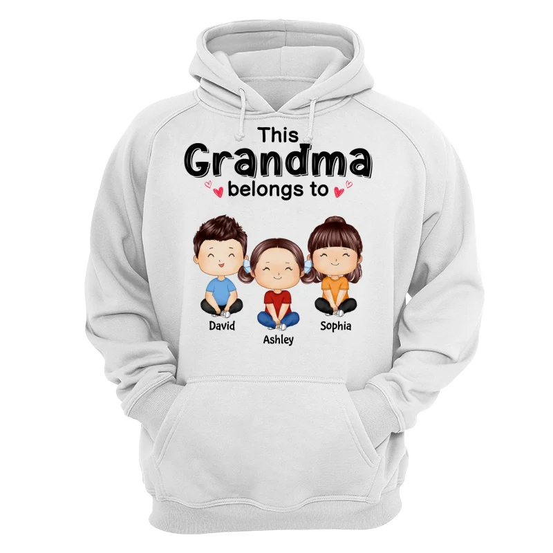 This Grandma Mom Belongs To Doll Kids Watercolor Styles Sitting Personalized Shirt - Image 13