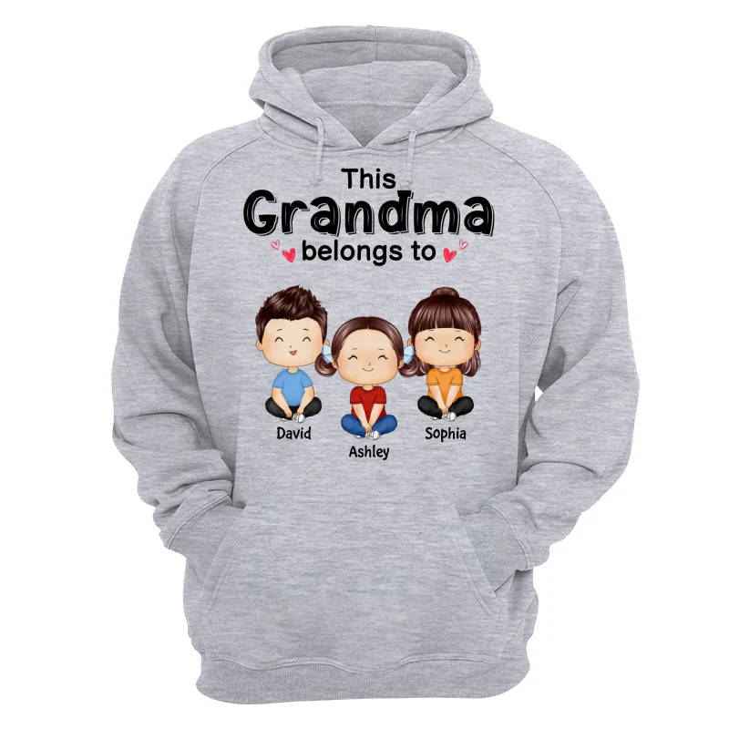 This Grandma Mom Belongs To Doll Kids Watercolor Styles Sitting Personalized Shirt - Image 14