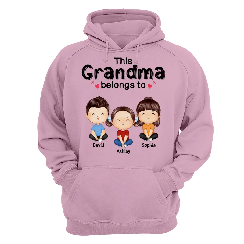 This Grandma Mom Belongs To Doll Kids Watercolor Styles Sitting Personalized Shirt - Image 15