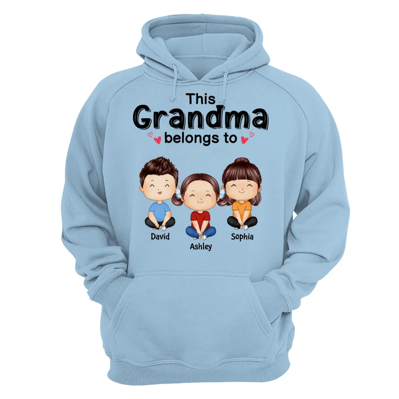 This Grandma Mom Belongs To Doll Kids Watercolor Styles Sitting Personalized Shirt - Image 16