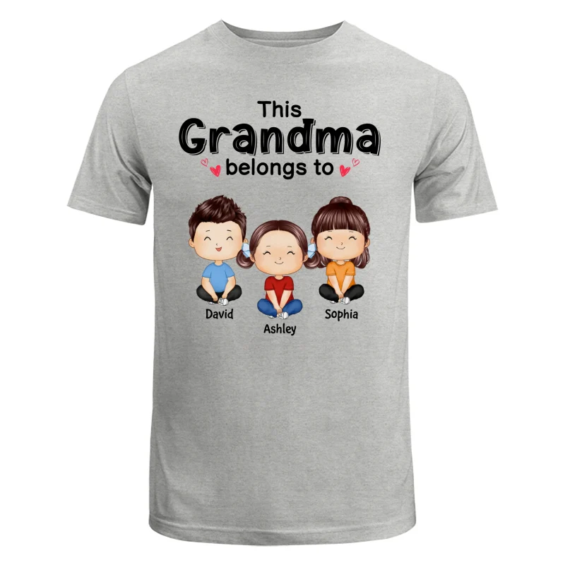 This Grandma Mom Belongs To Doll Kids Watercolor Styles Sitting Personalized Shirt - Image 6