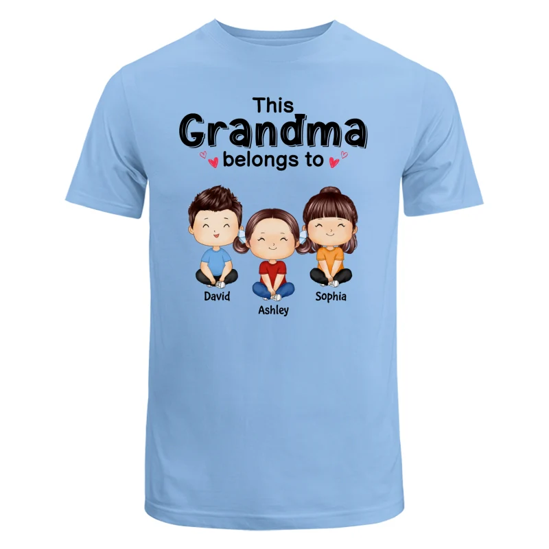This Grandma Mom Belongs To Doll Kids Watercolor Styles Sitting Personalized Shirt - Image 8