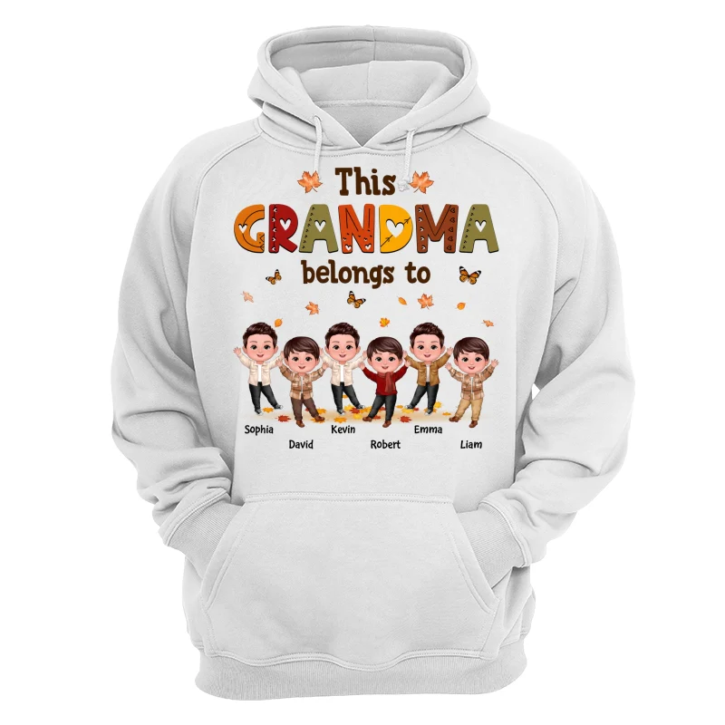 This Grandma Mom Belongs To Fall Season Happ Kids Personalized Shirt - Image 13
