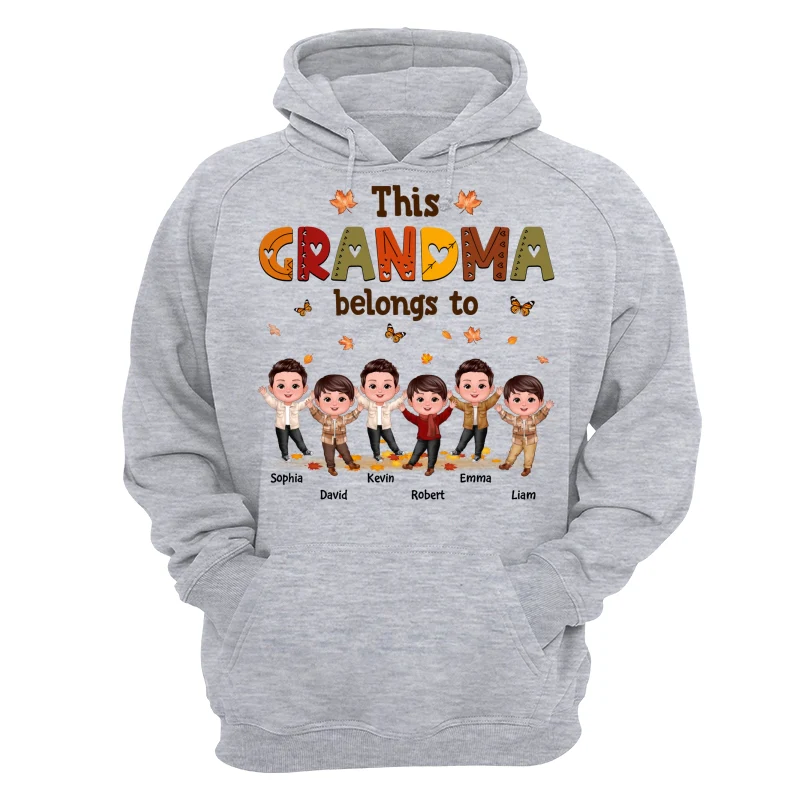 This Grandma Mom Belongs To Fall Season Happ Kids Personalized Shirt - Image 14