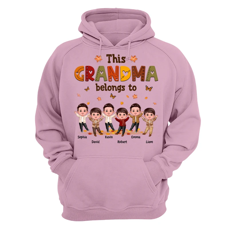 This Grandma Mom Belongs To Fall Season Happ Kids Personalized Shirt - Image 15
