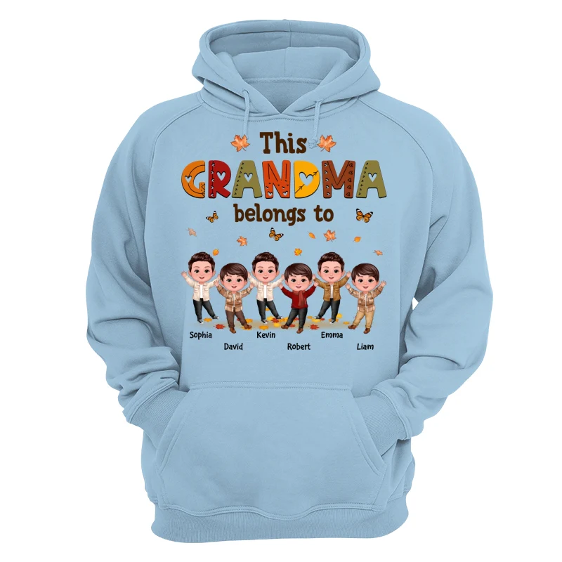 This Grandma Mom Belongs To Fall Season Happ Kids Personalized Shirt - Image 16