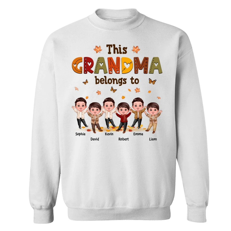 This Grandma Mom Belongs To Fall Season Happ Kids Personalized Shirt - Image 17