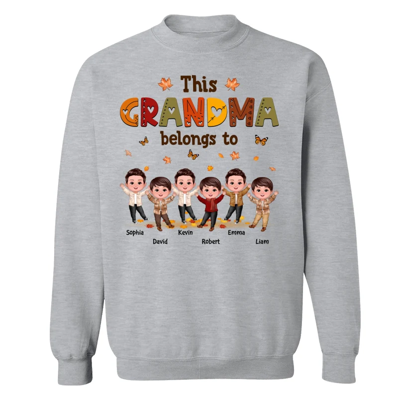 This Grandma Mom Belongs To Fall Season Happ Kids Personalized Shirt - Image 18