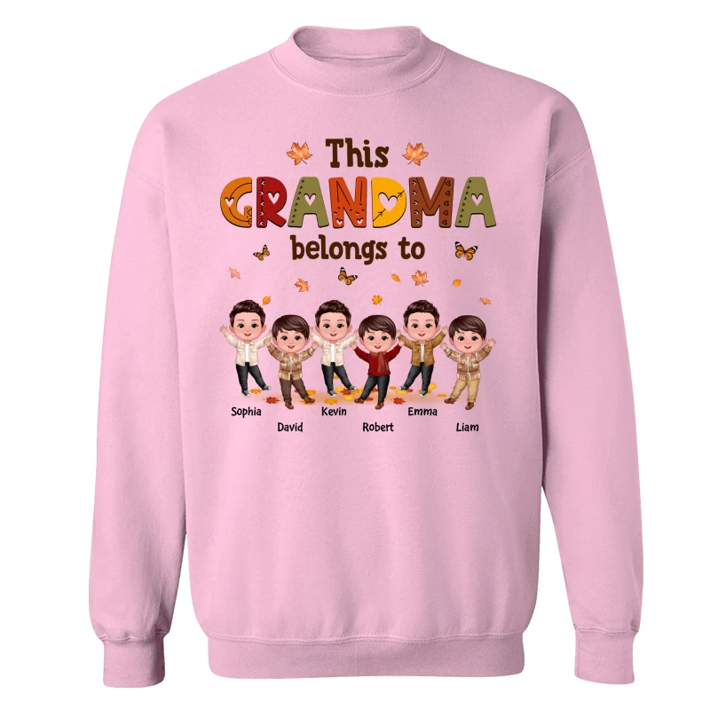 This Grandma Mom Belongs To Fall Season Happ Kids Personalized Shirt - Image 19