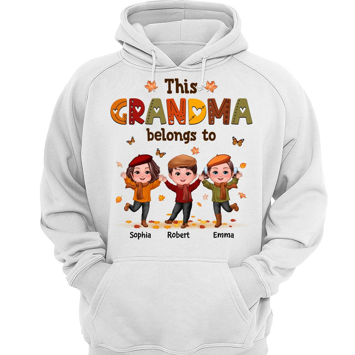 This Grandma Mom Belongs To Fall Season Happ Kids Personalized Shirt - Image 3