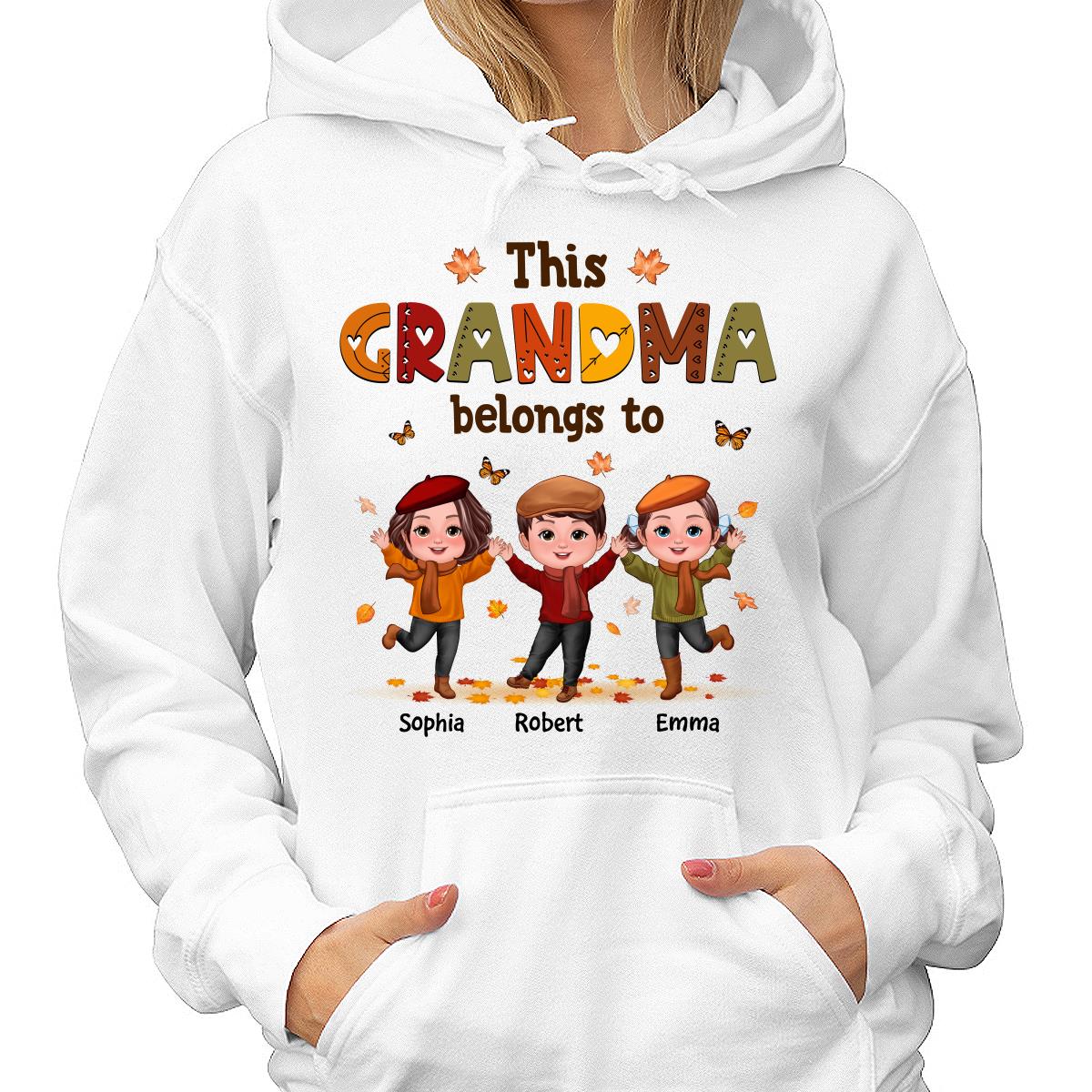 This Grandma Mom Belongs To Fall Season Happ Kids Personalized Shirt - Image 4