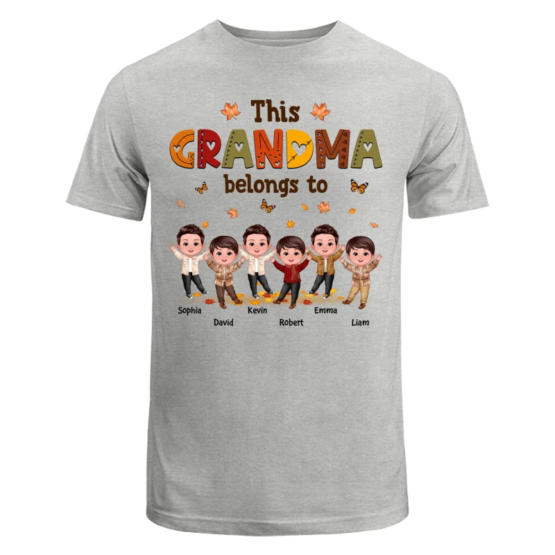 This Grandma Mom Belongs To Fall Season Happ Kids Personalized Shirt - Image 6