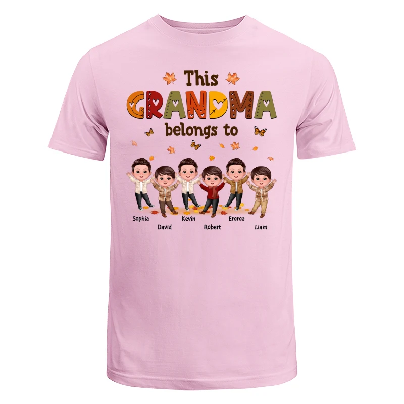 This Grandma Mom Belongs To Fall Season Happ Kids Personalized Shirt - Image 7