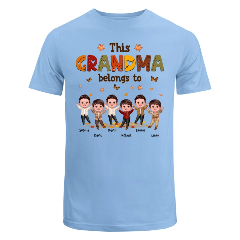 This Grandma Mom Belongs To Fall Season Happ Kids Personalized Shirt - Image 8