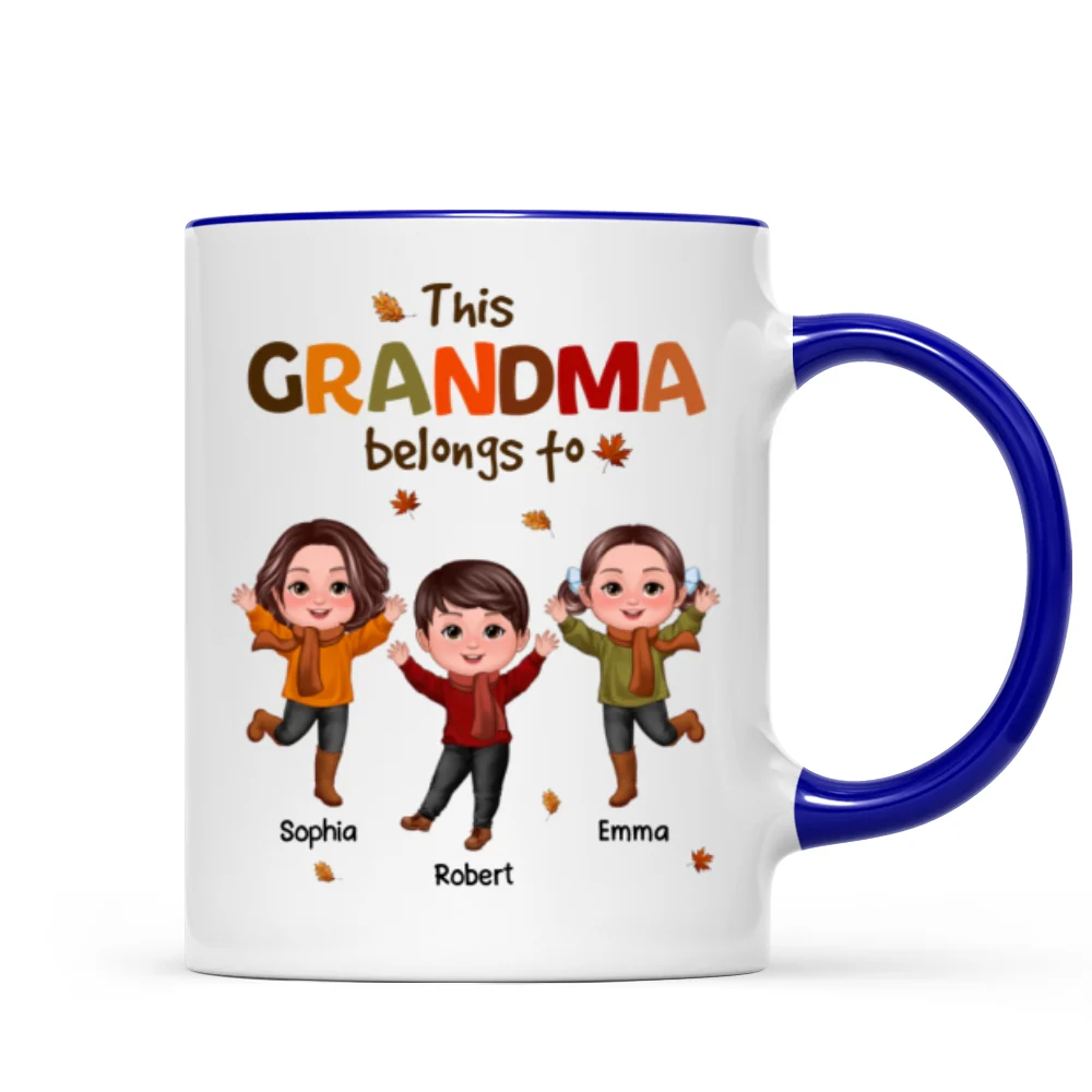 This Grandma Mom Belongs To Fall Season Personalized Mug - Image 6