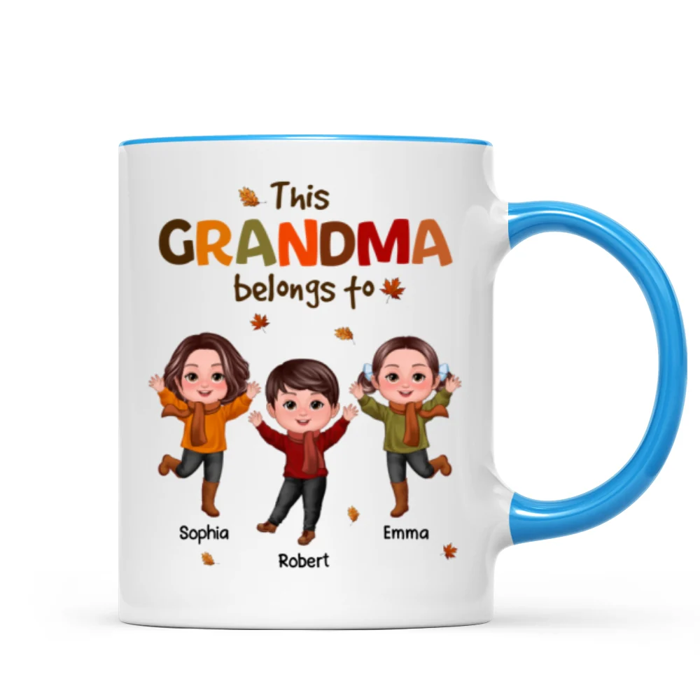 This Grandma Mom Belongs To Fall Season Personalized Mug - Image 8