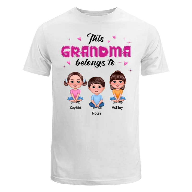 This Grandma Mom Belongs To Pretty Doll Kids Personalized Shirt - Image 5